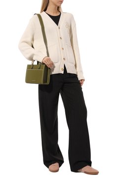 Женская сумка gigi small MICHAEL MICHAEL KORS хаки цвета, арт. 30T4G3GM5L | Фото 7 (Материал: Натуральная кожа; Ремень/цепочка: На ремешке; Драгоценные камни: Проставлено; Размер: small; Материал сплава: Проставлено)