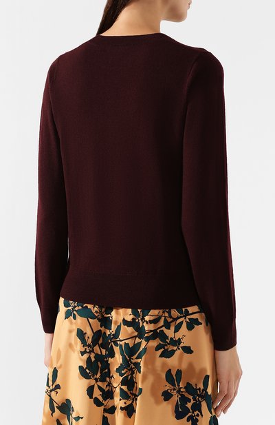 Шерстяной пуловер DRIES VAN NOTEN бордового цвета по цене 28500 руб., арт. 192-11271-8702, фото 4 Шерстяной пуловер DRIES VAN NOTEN, арт. 192-11271-8702, фото 4