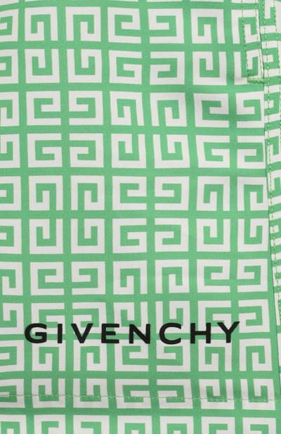 Плавки-шорты GIVENCHY зеленого цвета по цене 16100 руб., арт. H30095/6A-12A, фото 3 Плавки-шорты GIVENCHY, арт. H30095/6A-12A, фото 3