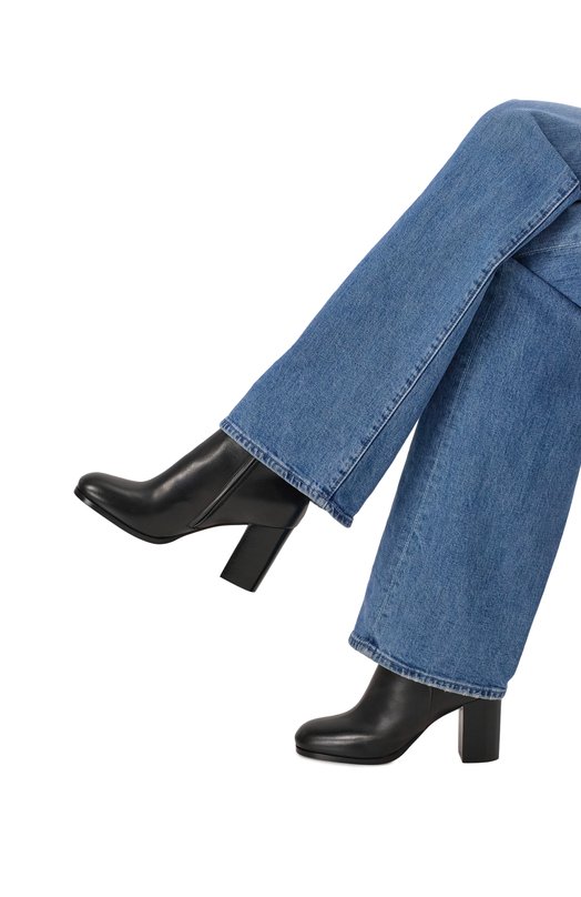 Кожаные ботильоны Santoni WTNG71742HI3HDYL Чёрный  WTNG71742HI3HDYL Фото 2