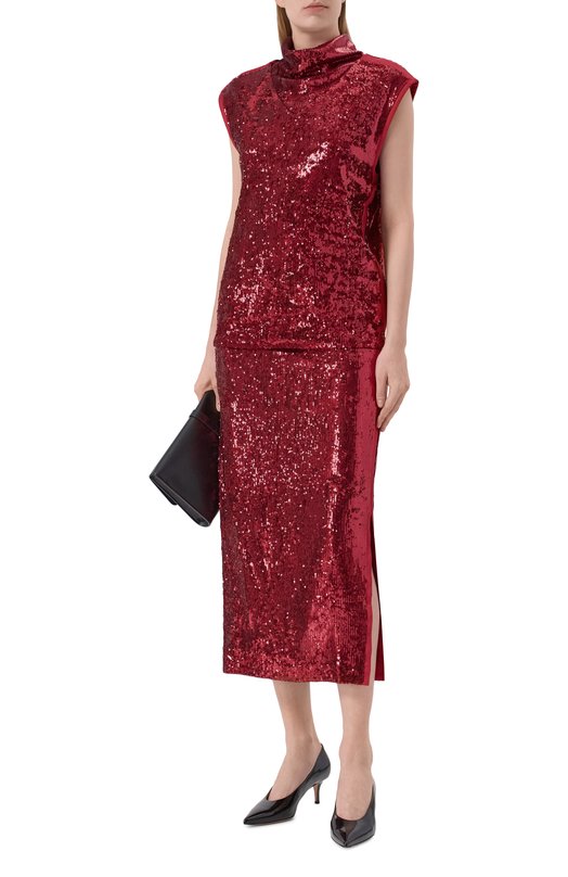 Топ с отделкой пайетками BOSS 50548011 Красный  50548011 Фото 2