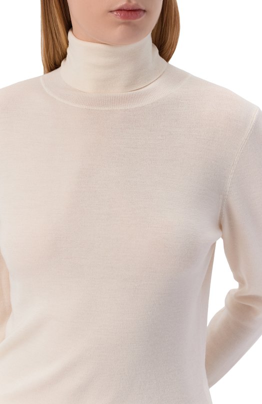 Водолазка из шерсти и шелка Windsor 52 DP620 10014631/30047417 Белый  52 DP620 10014631/30047417 Фото 5