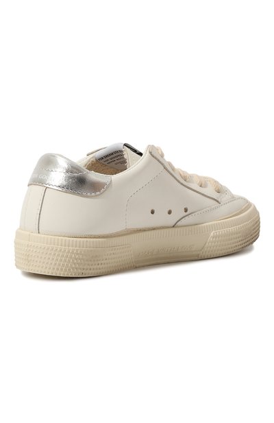 Кожаные кеды may GOLDEN GOOSE DELUXE BRAND белого цвета по цене 23550 руб., арт. GJF00112.F004813, фото 3 Кожаные кеды may GOLDEN GOOSE DELUXE BRAND, арт. GJF00112.F004813, фото 3