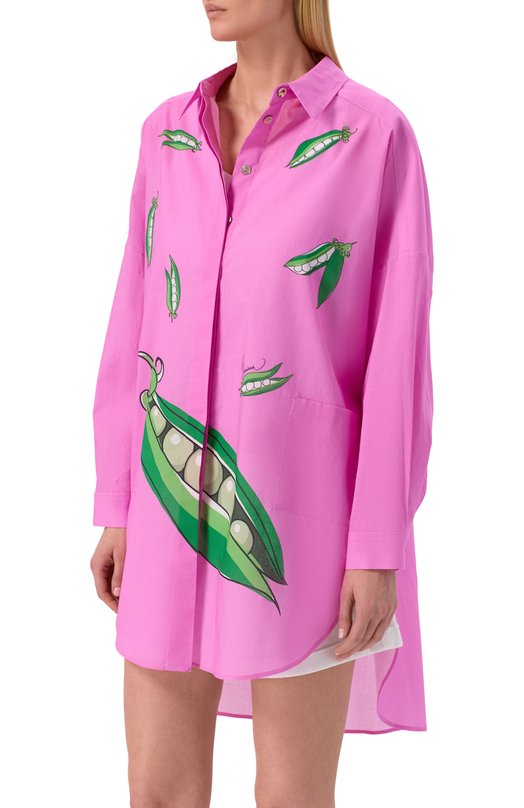 Хлопковая рубашка YANINA T-3168B Розовый  T-3168B Фото 3