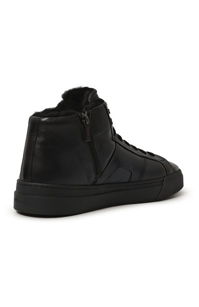 Кожаные кеды gloria SANTONI, арт. MBGG220250CNPG0N, фото 5