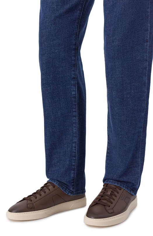 Кожаные кеды Kieran BOSS 50557866 Коричневый  50557866 Фото 3