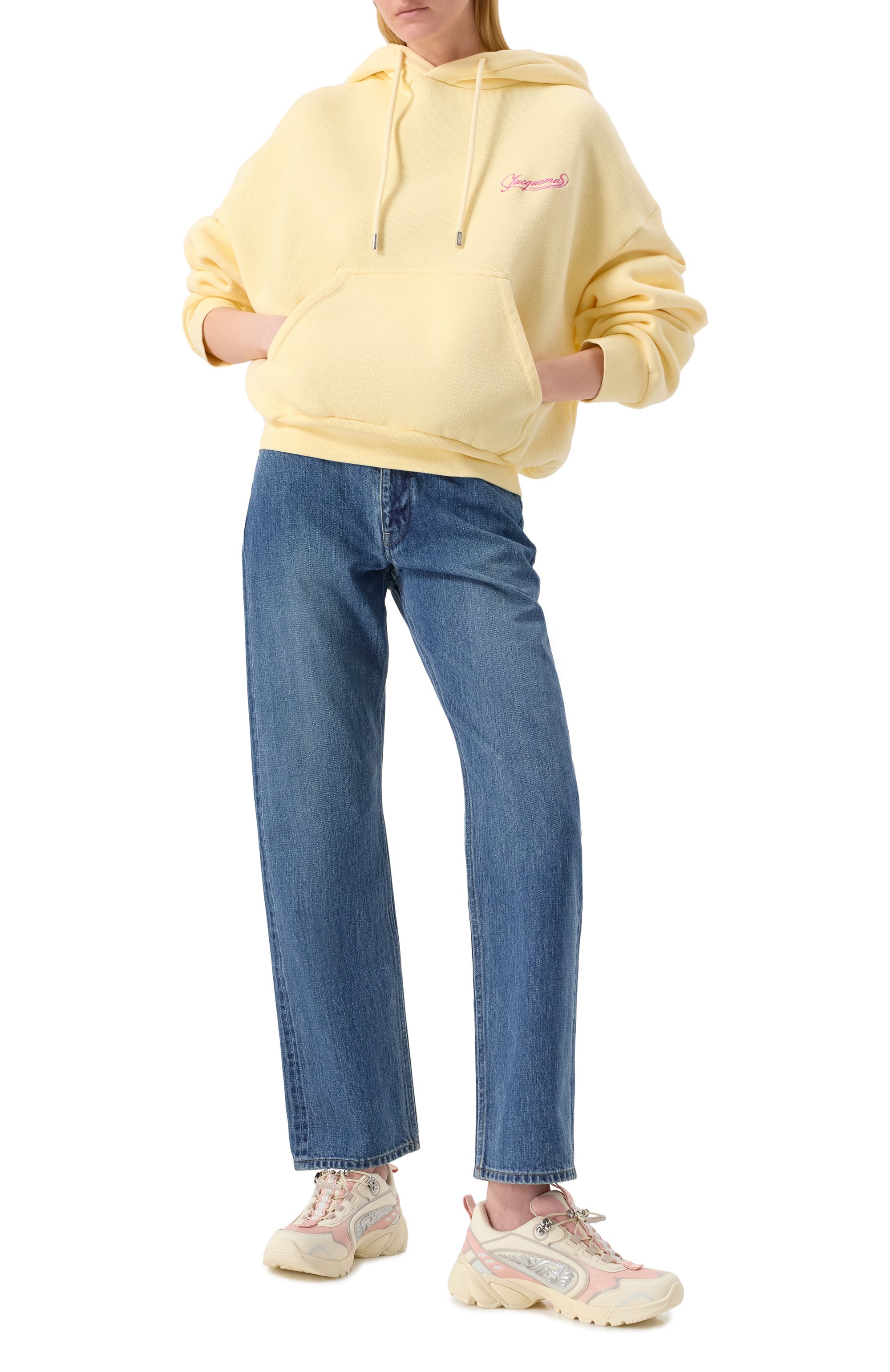 Хлопковое худи JACQUEMUS желтого цвета по цене 54850 руб., арт. 25E251JS217, фото 2 Хлопковое худи JACQUEMUS, арт. 25E251JS217, фото 2