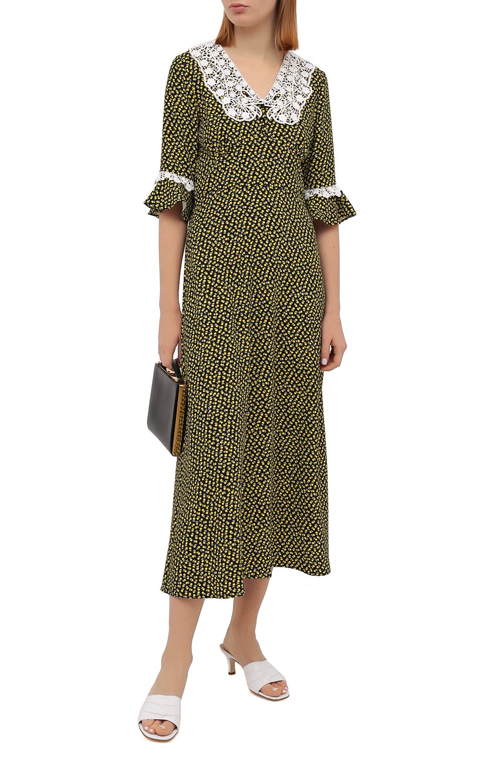 Кожаные мюли fold ELLEME, арт. F0LD HEEL/CR0C0 PRINT LEATHER, фото 2