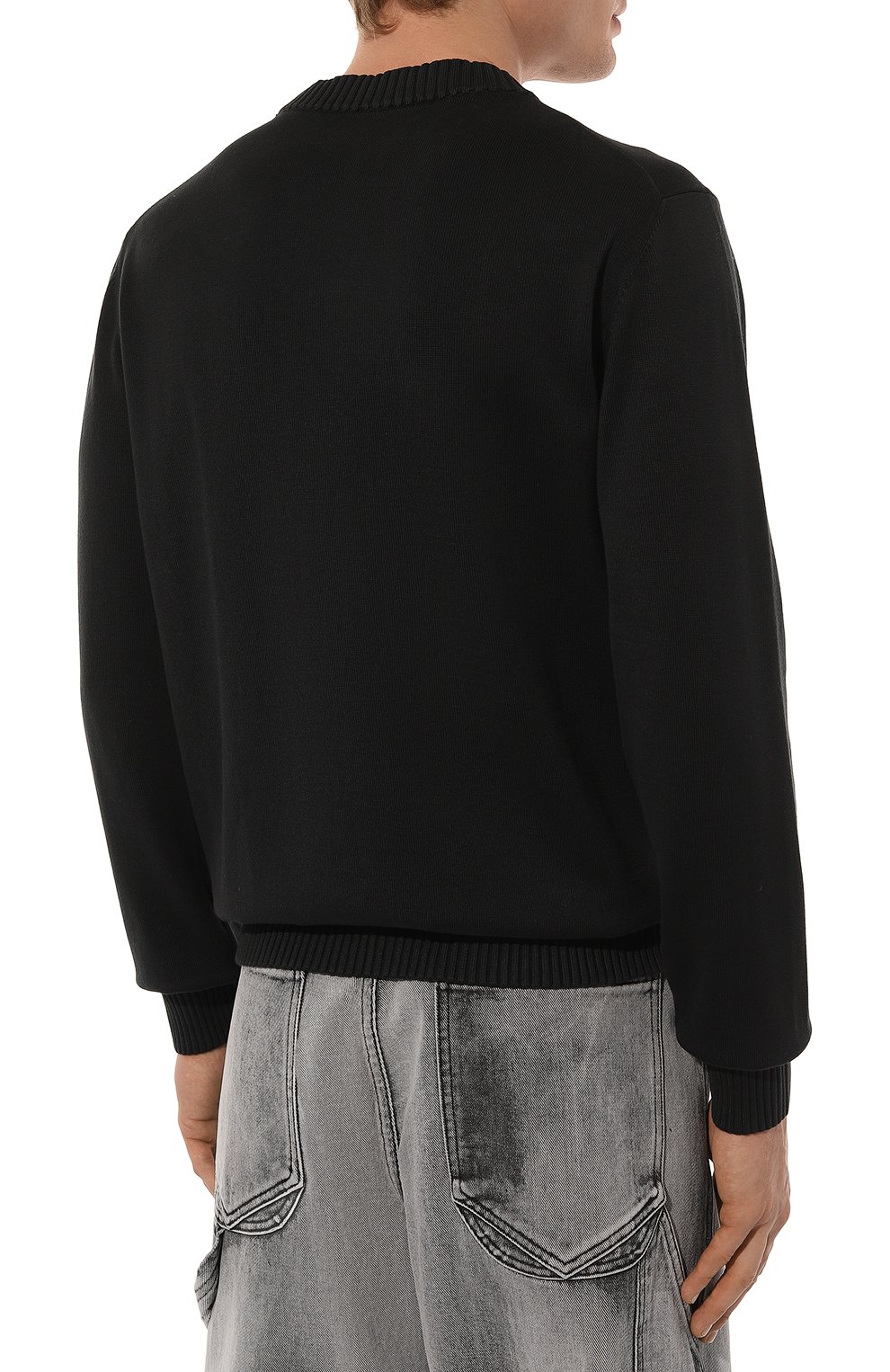 Хлопковый джемпер HUGO BLUE черного цвета по цене 14950 руб., арт. 50514698, фото 4 Хлопковый джемпер HUGO BLUE, арт. 50514698, фото 4