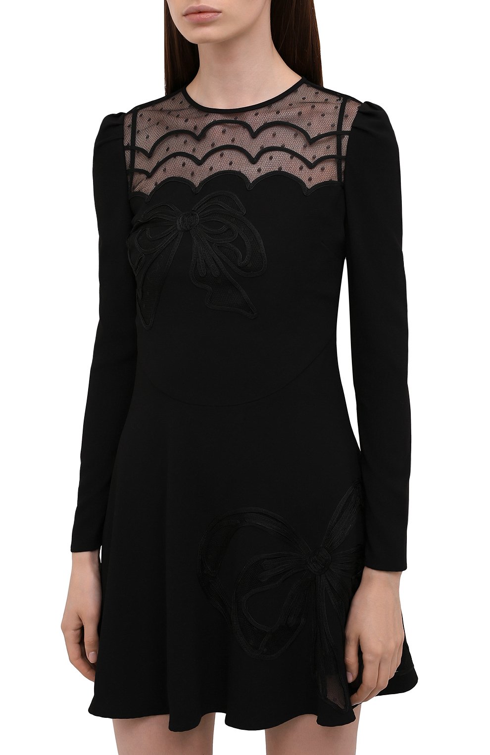 Платье REDVALENTINO черного цвета по цене 85150 руб., арт. WR0VA20G/66H, фото 3 Платье REDVALENTINO, арт. WR0VA20G/66H, фото 3