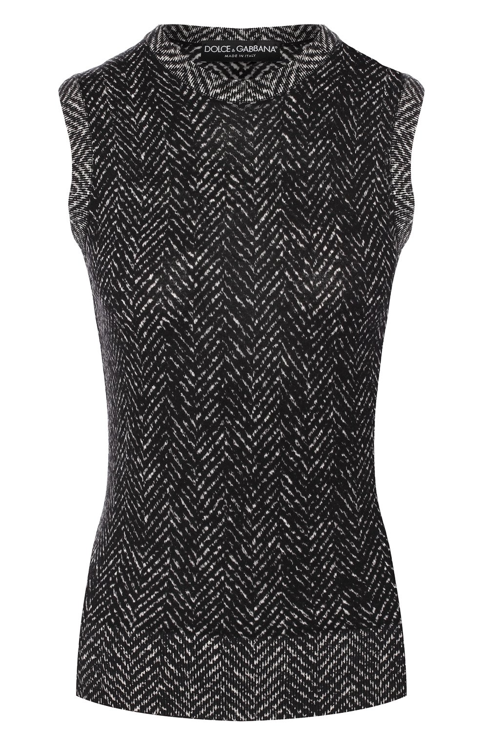 Шерстяной топ DOLCE & GABBANA серого цвета по цене 93550 руб., арт. FX457T/JAHGW, фото 1 Шерстяной топ DOLCE & GABBANA, арт. FX457T/JAHGW, фото 1