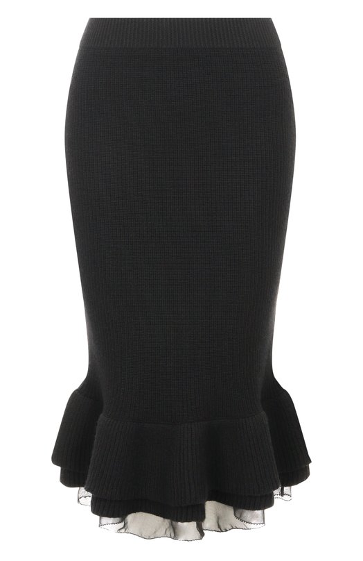 Шерстяная юбка Nina Ricci 25AMJU005/ML0581 Чёрный 25AMJU005/ML0581