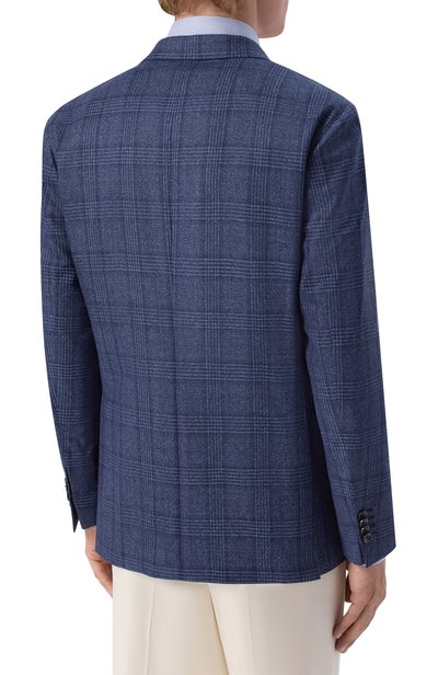 Шерстяной пиджак SARTORIA LATORRE синего цвета по цене 99500 руб., арт. EF74/QK0202, фото 4 Шерстяной пиджак SARTORIA LATORRE, арт. EF74/QK0202, фото 4