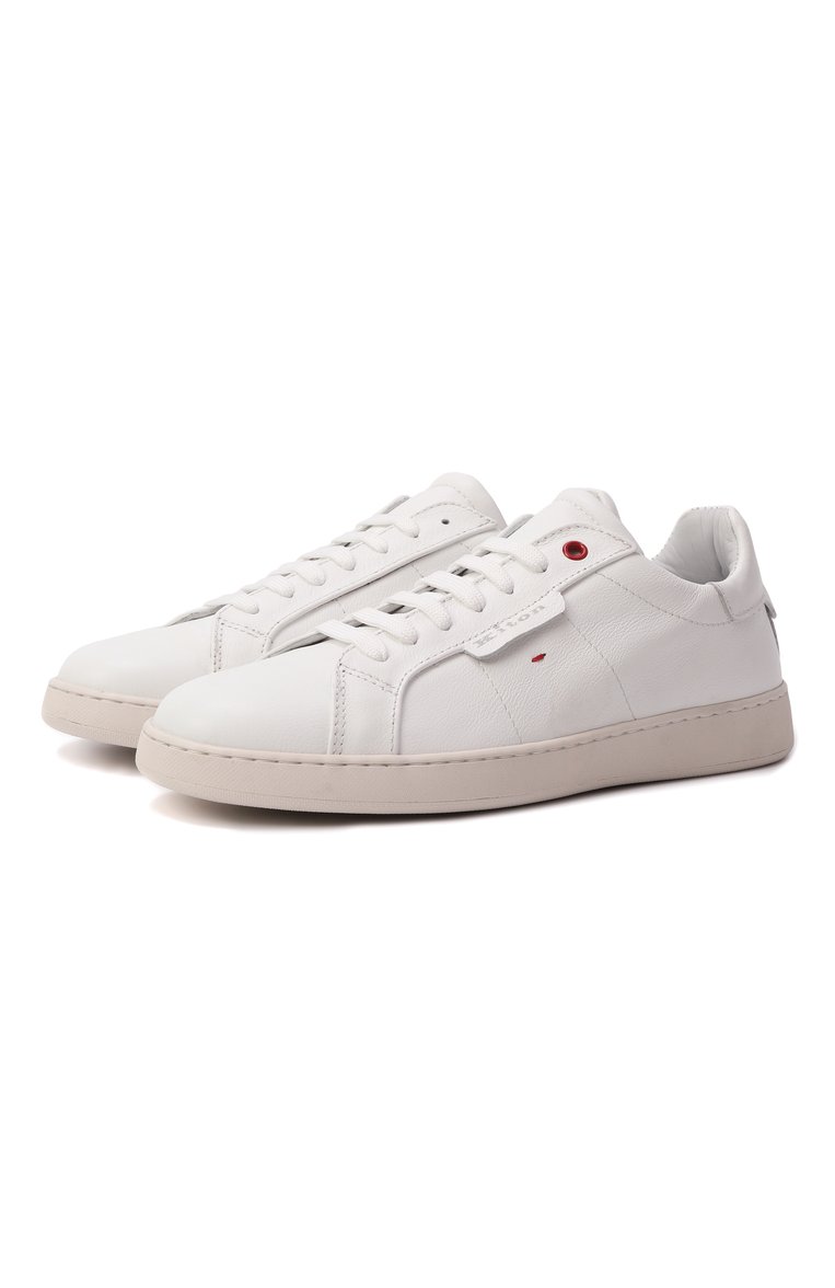 Женские кожаные кеды KITON белого цвета, арт. DSSSINN0117301 | Фото 1 (Подошва: Платформа; Материал внешний: Натуральная кожа; Материал внутренний: Натуральная кожа; Кросс-КТ: Низкие; Стили: Кэжуэл; Материал утеплителя: Без утеплителя; Автоматизация ТО: Проставлено; Автоматизация состава: Проставлено)