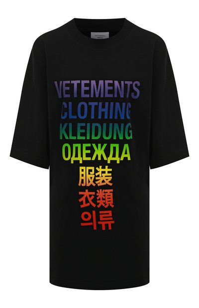 Женская хлопковая футболка VETEMENTS, арт. UA53TR100X 1611/W