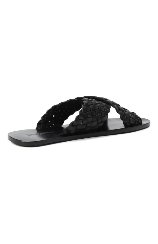 Кожаные шлепанцы Party Saint Laurent 825293/0MU00 Чёрный  825293/0MU00 Фото 5