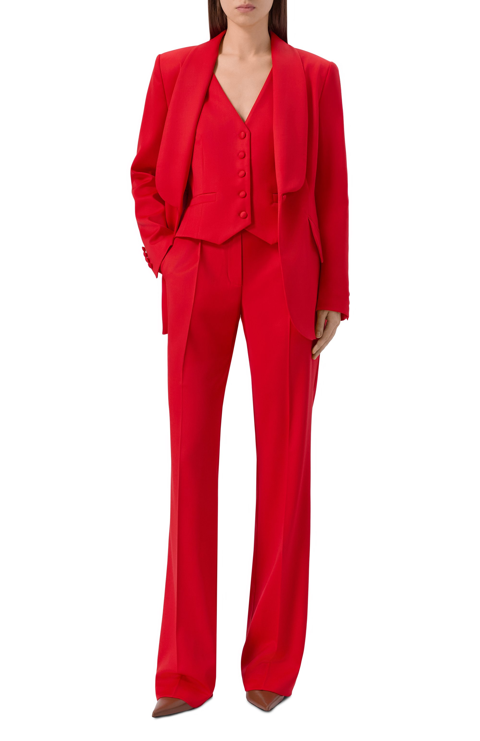 Шерстяной жакет SHERVARLI красного цвета по цене 98000 руб., арт. JA23-0001, фото 2 Шерстяной жакет SHERVARLI, арт. JA23-0001, фото 2