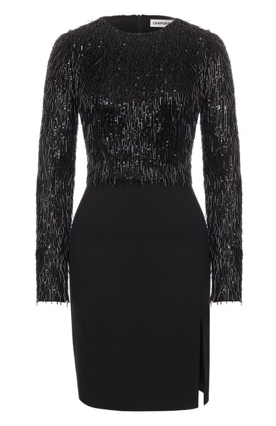 Женское платье с отделкой бисером и пайетками CHAPURIN, арт. D/20428/28763-М