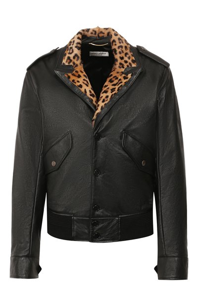 Женская кожаная куртка SAINT LAURENT, арт. 573406/YC2YB