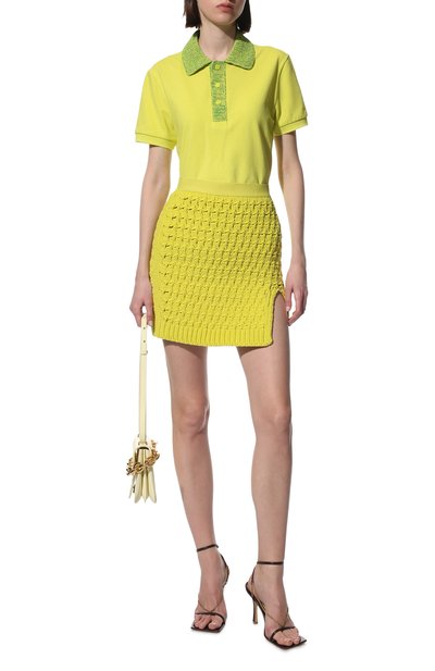 Юбка BOTTEGA VENETA желтого цвета по цене 85850 руб., арт. 690668/V1T70, фото 2 Юбка BOTTEGA VENETA, арт. 690668/V1T70, фото 2