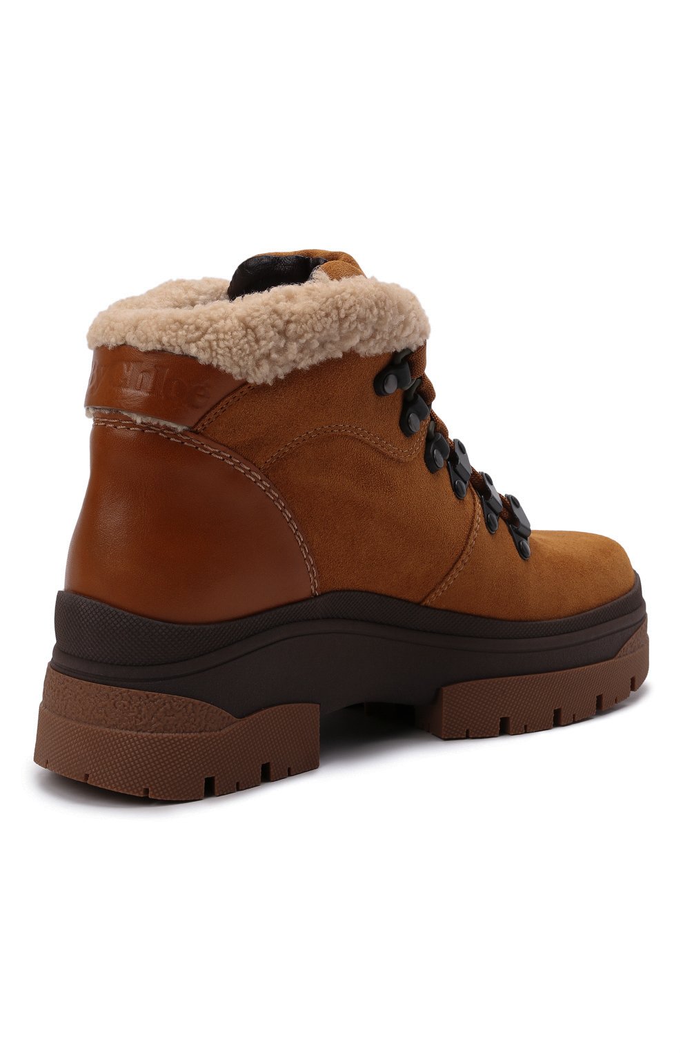 Замшевые ботинки aure SEE BY CHLOÉ коричневого цвета по цене 55650 руб., арт. SB35132B/14225, фото 4 Замшевые ботинки aure SEE BY CHLOÉ, арт. SB35132B/14225, фото 4