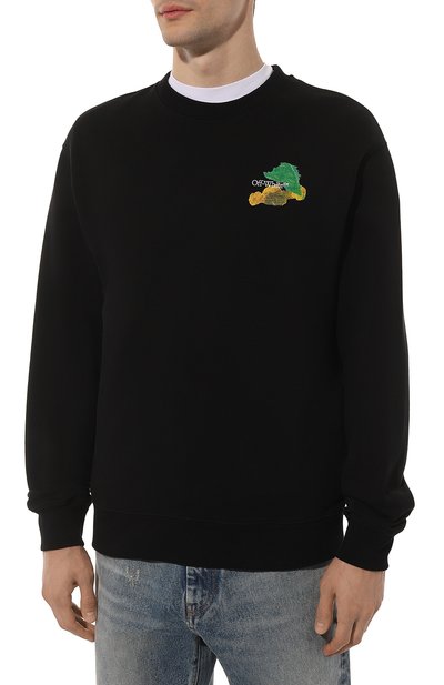 Хлопковый свитшот OFF-WHITE, арт. OMBA057S23FLE0011084, фото 3