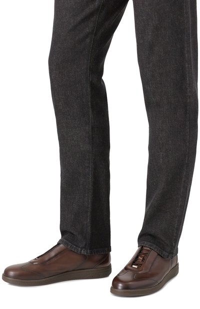 Кожаные кеды dbs-olympic SANTONI, арт. MBPG22109DKTT0IL, фото 3