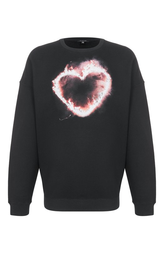 Свитшот из хлопка и лиоцелла R13 R13WK004-K138A Чёрный R13WK004-K138A