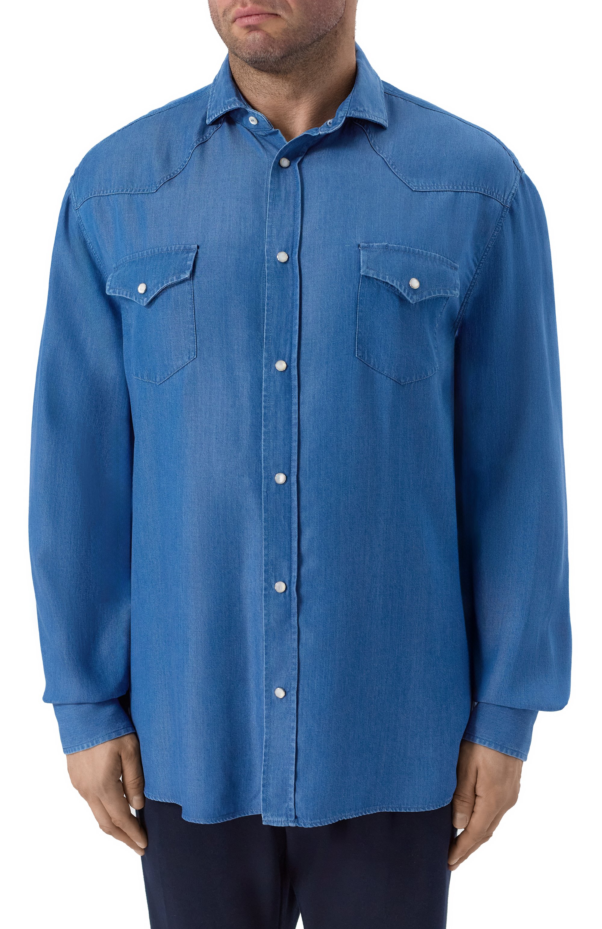 Джинсовая рубашка BRUNELLO CUCINELLI, арт. MH2564008W, фото 3