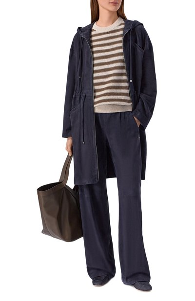 Женская замшевая парка KITON, арт. D61674K0918F