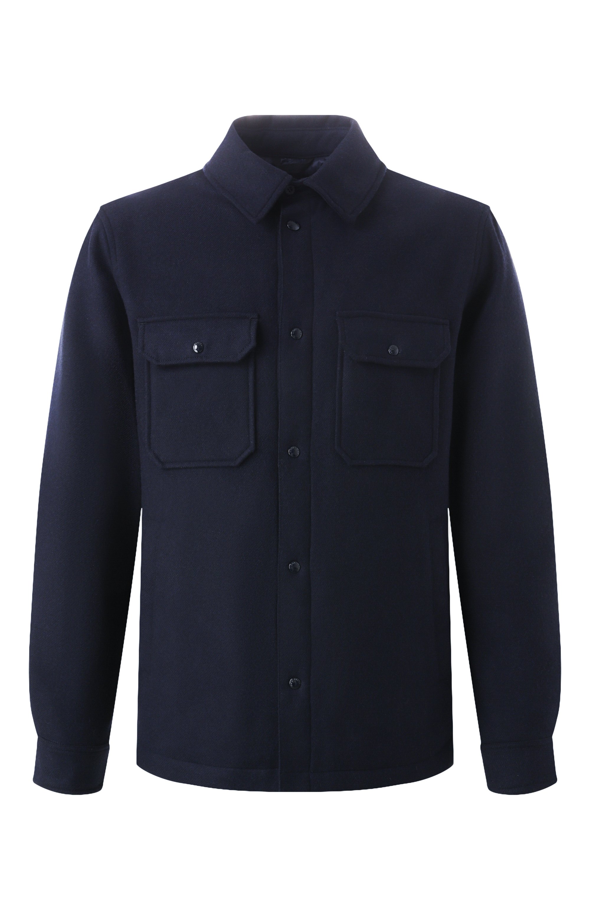 Пуховая куртка-рубашка WOOLRICH темно-синего цвета по цене 52500 руб., арт. CFWOOS0158MRUT3190, фото 1 Пуховая куртка-рубашка WOOLRICH, арт. CFWOOS0158MRUT3190, фото 1