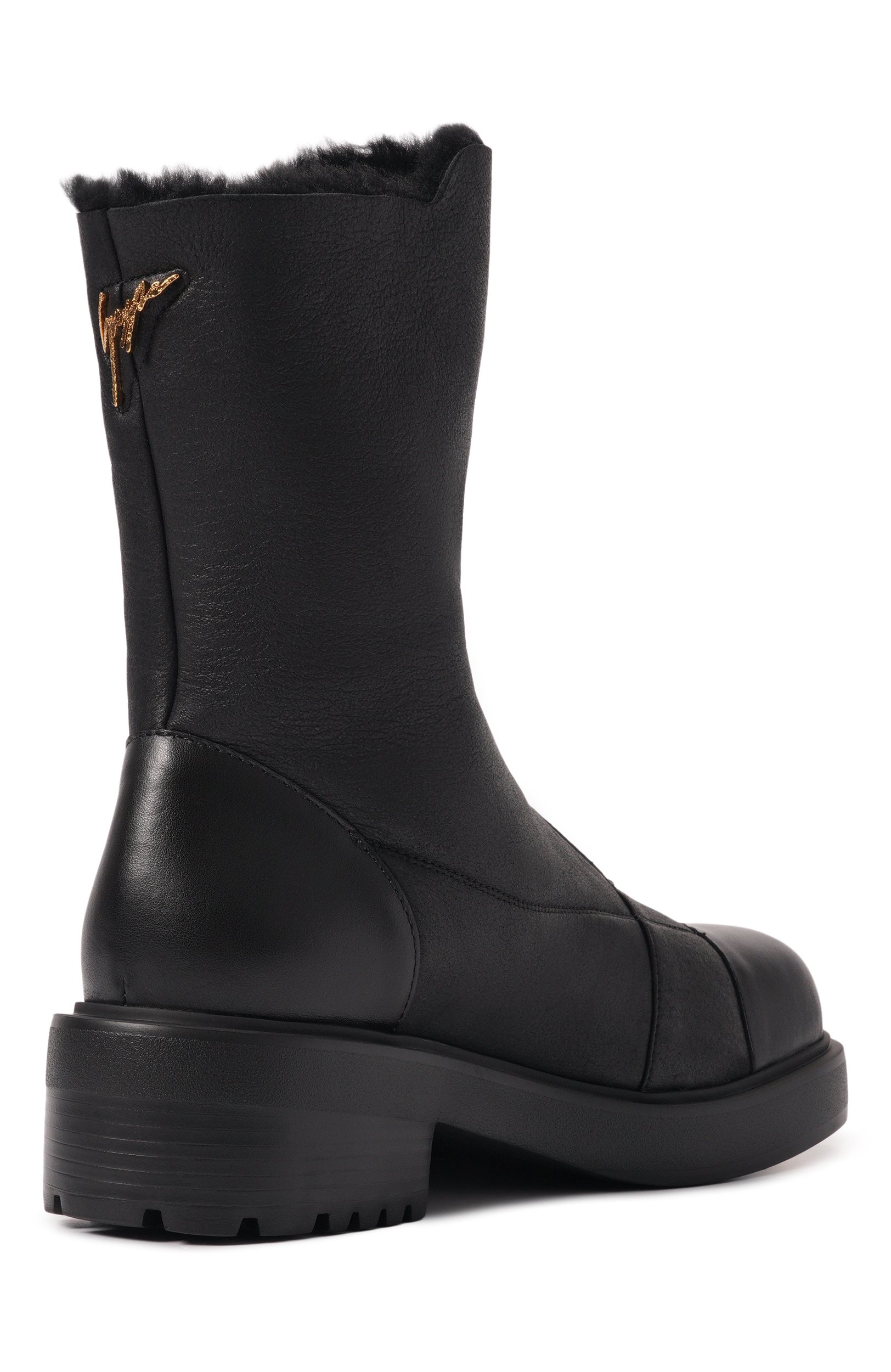 Кожаные ботинки asymmetric GIUSEPPE ZANOTTI DESIGN черного цвета по цене 156500 руб., арт. I670012, фото 5 Кожаные ботинки asymmetric GIUSEPPE ZANOTTI DESIGN, арт. I670012, фото 5