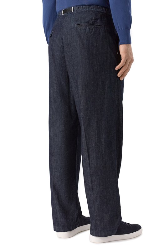 Хлопковые брюки White Sand 26SU67/324 Синий  26SU67/324 Фото 4