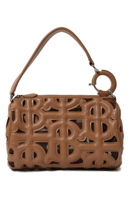 Женская сумка rhombi small  BURBERRY светло-коричневого цвета, арт. 48053368 | Фото 1 (Материал: Натуральная кожа; Материал сплава: Проставлено; Драгоценные камни: Проставлено; Размер: small)