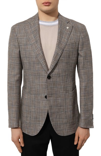 Пиджак из хлопка и льна L.B.M. 1911, арт. 2411/1/42304, фото 3