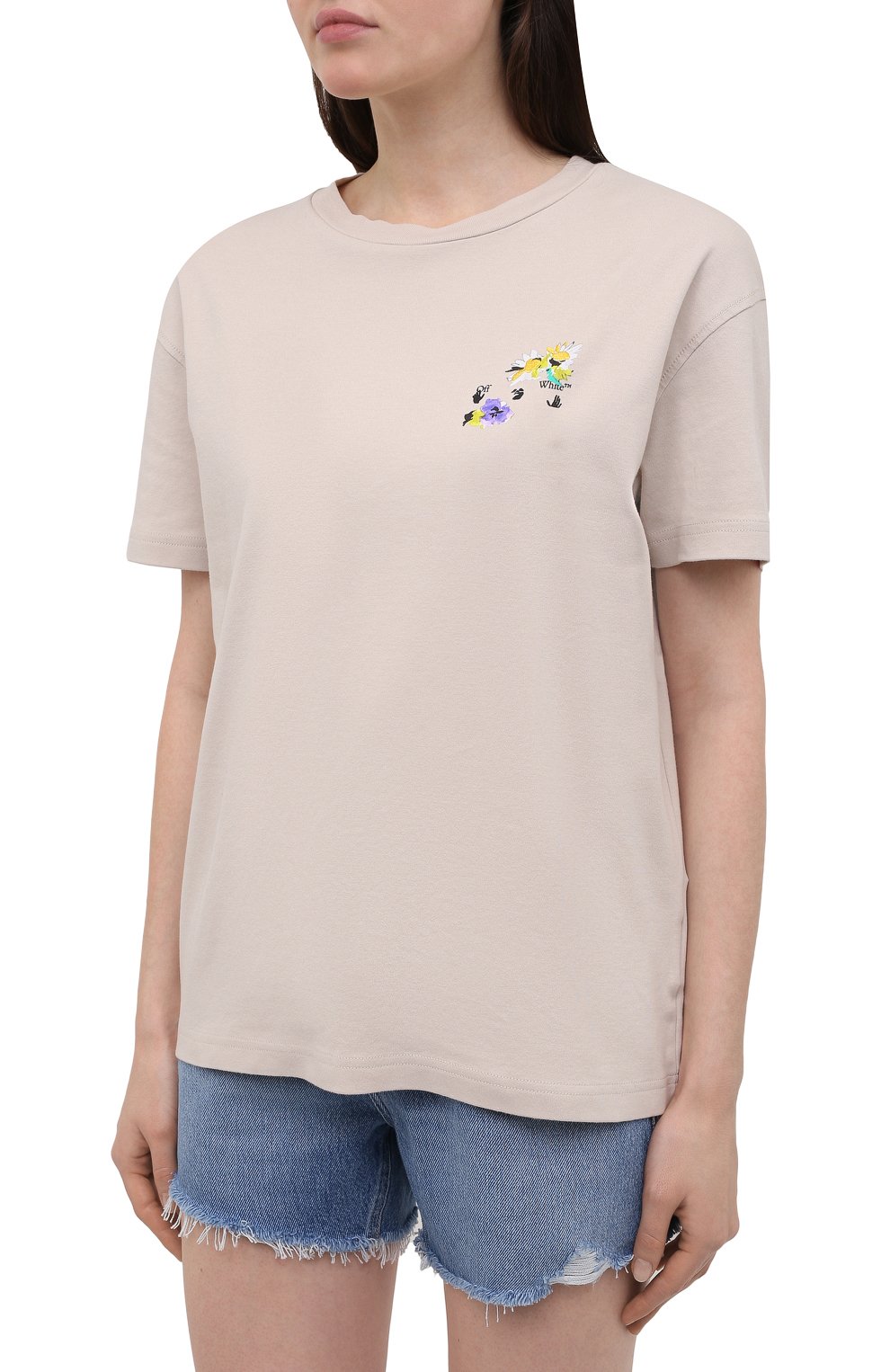 Хлопковая футболка OFF-WHITE, арт. 0WAA089S21JER002, фото 3