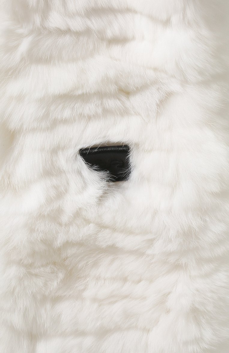 Женская повязка на голову из меха кролика YVES SALOMON белого цвета, арт. 23WAA100XXKREX | Фото 4 (Материал сплава: Проставлен�о; Нос: Не проставлено; Материал: Натуральный мех)