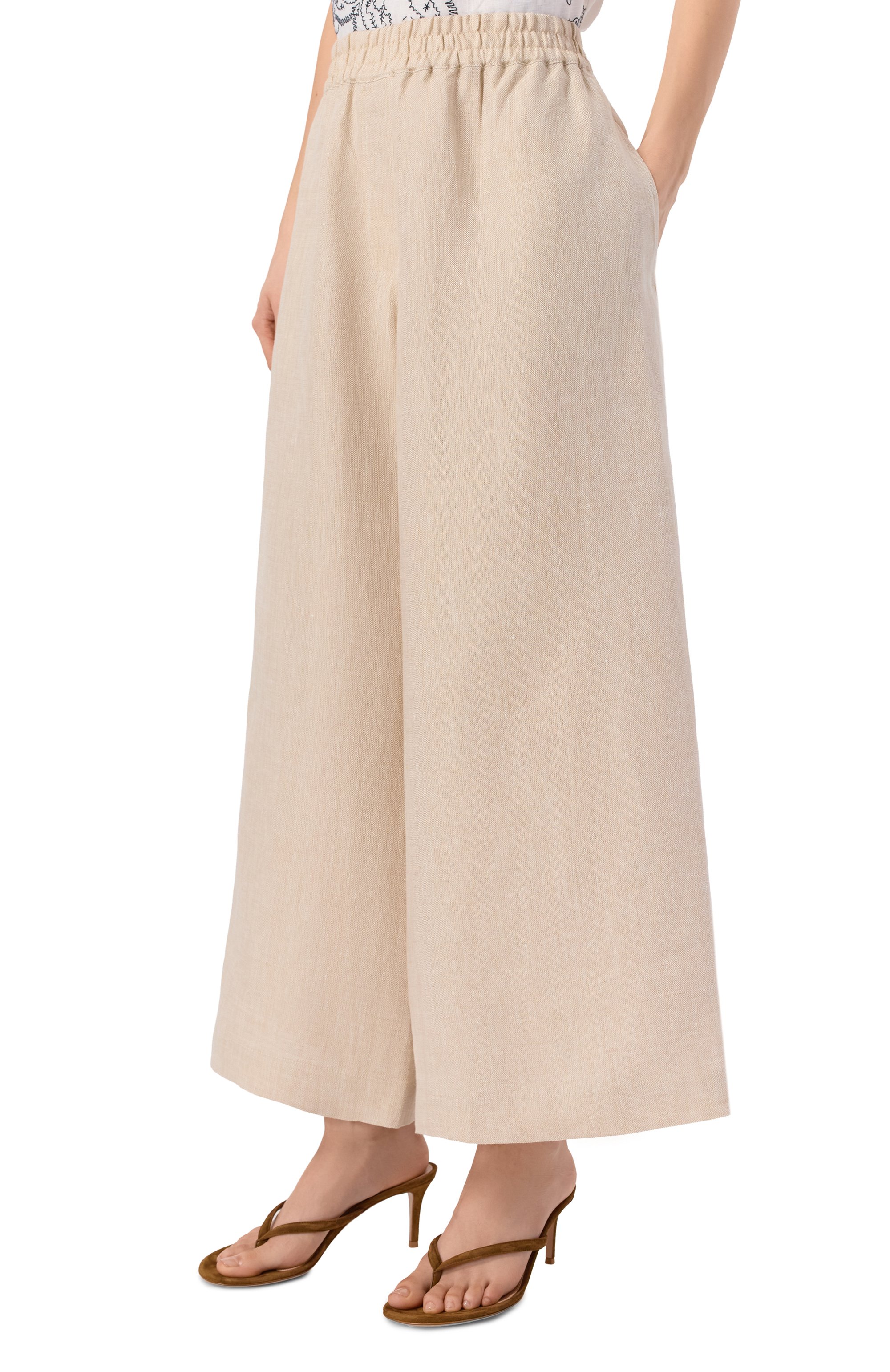 Льняные брюки WEEKEND MAX MARA, арт. WKDFELIN0, фото 3