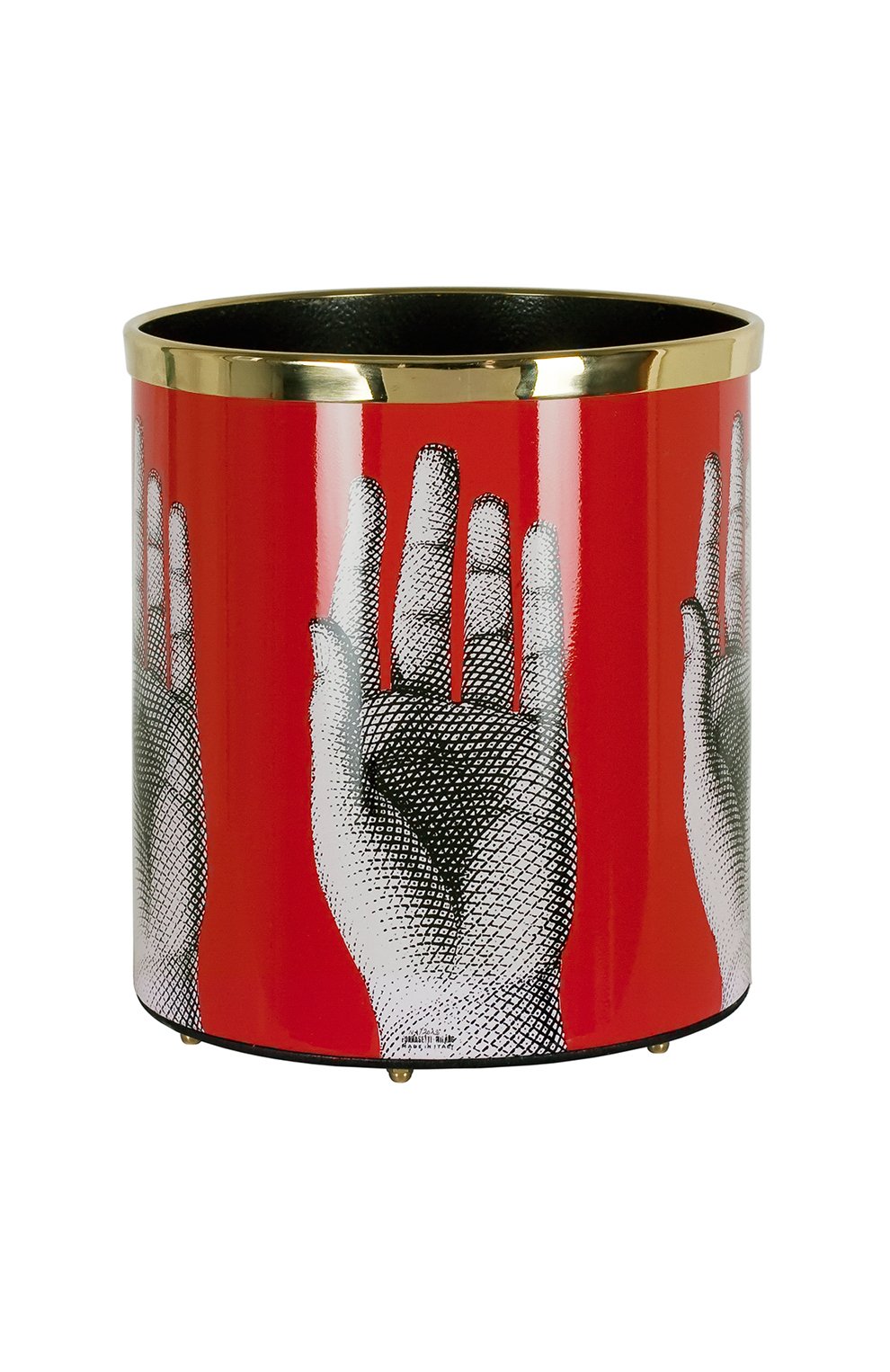 Корзина для бумаг mani FORNASETTI красного цвета по цене 183000 руб., арт. C11Y153, фото 1 Корзина для бумаг mani FORNASETTI, арт. C11Y153, фото 1