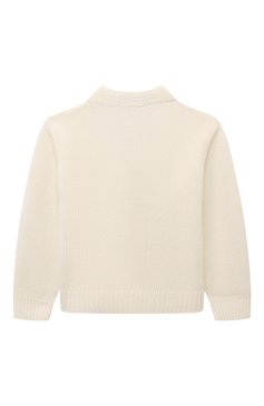 Детский кашемировый кардиган GIORGETTI CASHMERE молочного цвета, арт. MB1826/1-6 | Фото 2 (Материал внешний: Шерсть, Кашемир; Драгоценные камни: Проставлено; Материал сплава: Проставлено; Рукава: Длинные; Девочки Кросс-КТ: Кардиган-одежда; Ростовка одежда: 2 го�да | 92 см, 6 лет | 116 см, 4 года | 104 см)