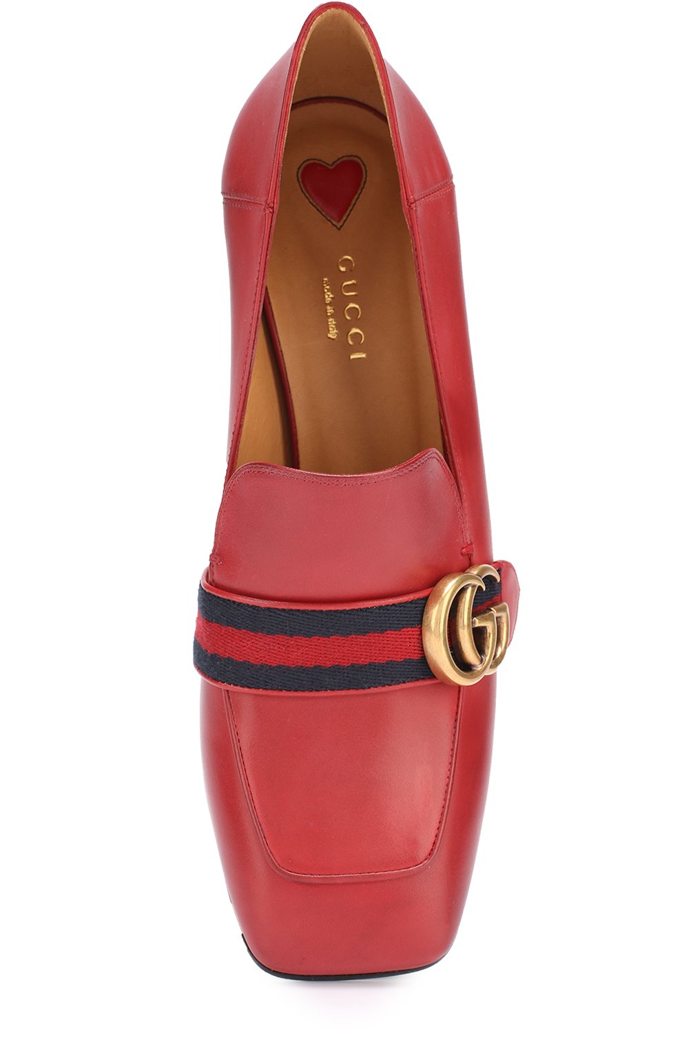 Кожаные туфли peyton на устойчивом каблуке GUCCI, арт. 423535/DKHC0, фото 4