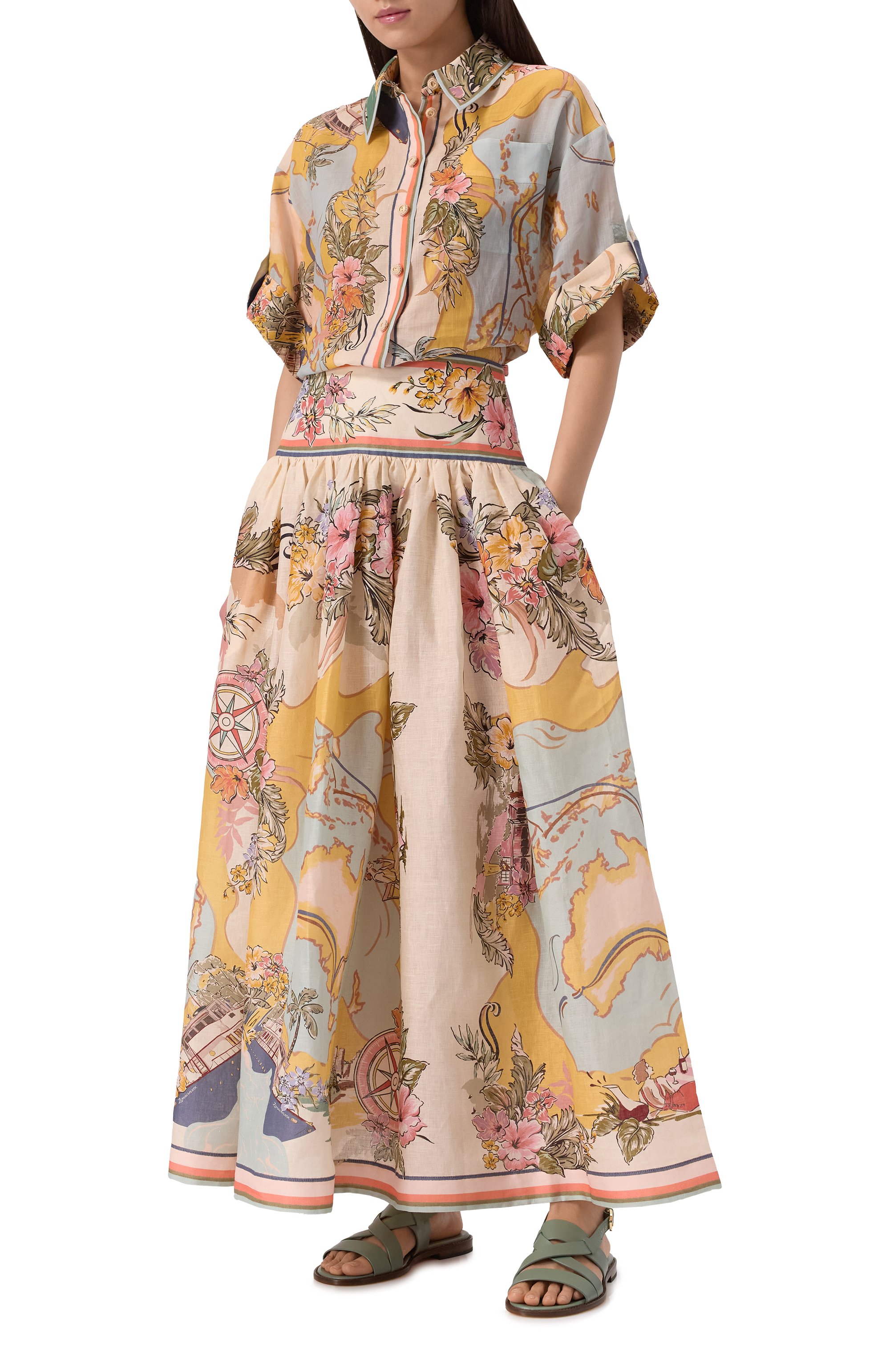 Льняная юбка ZIMMERMANN, арт. 1750SRS253, фото 2