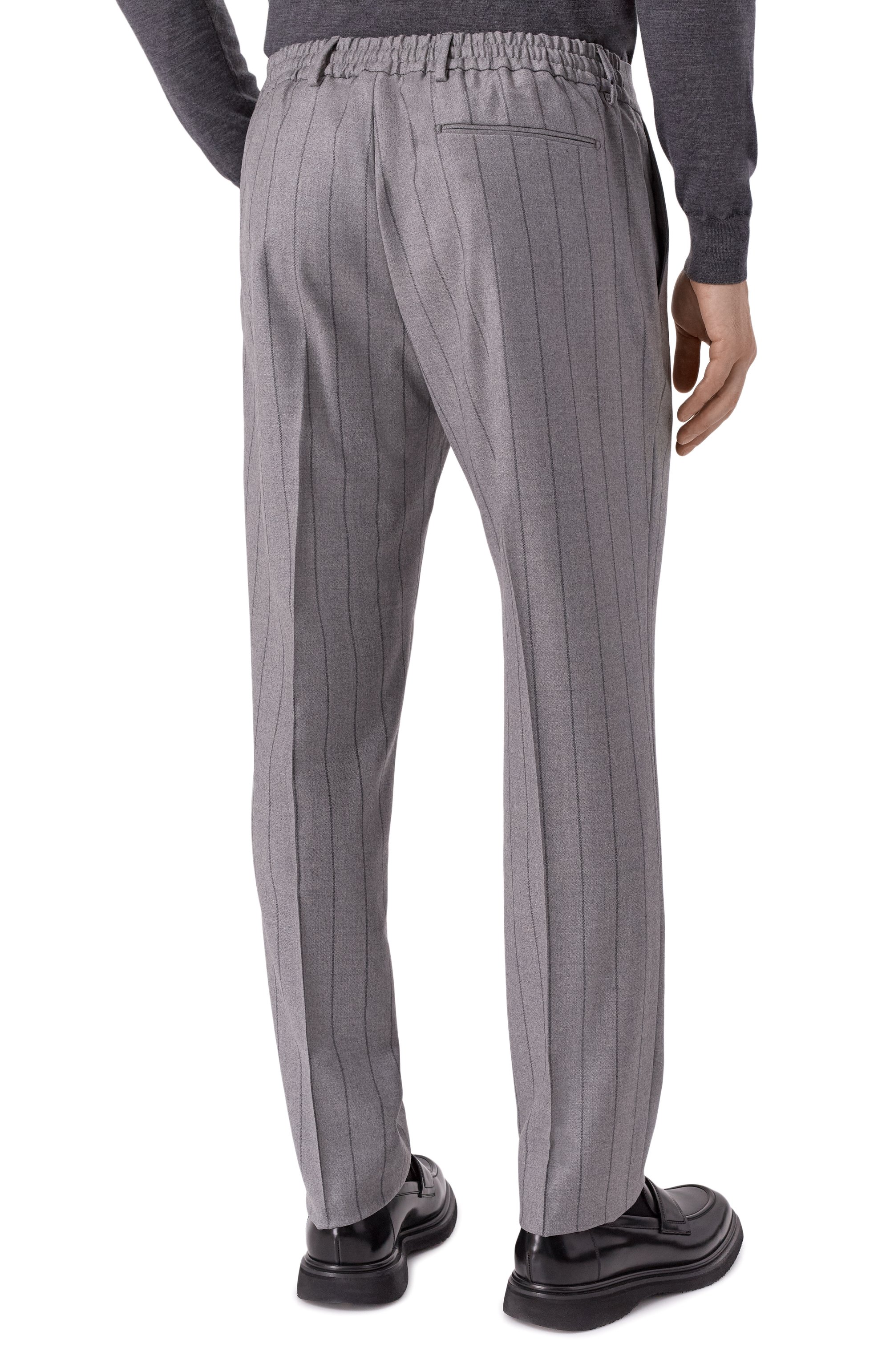 Шерстяные брюки BERWICH серого цвета по цене 44000 руб., арт. SPIAGGIA 20/AN1277, фото 4 Шерстяные брюки BERWICH, арт. SPIAGGIA 20/AN1277, фото 4