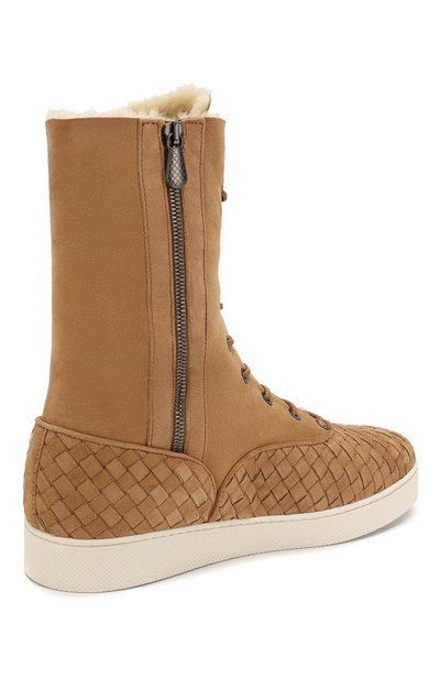 Замшевые высокие кеды на шнуровке BOTTEGA VENETA, арт. 389437/VAER1, фото 4