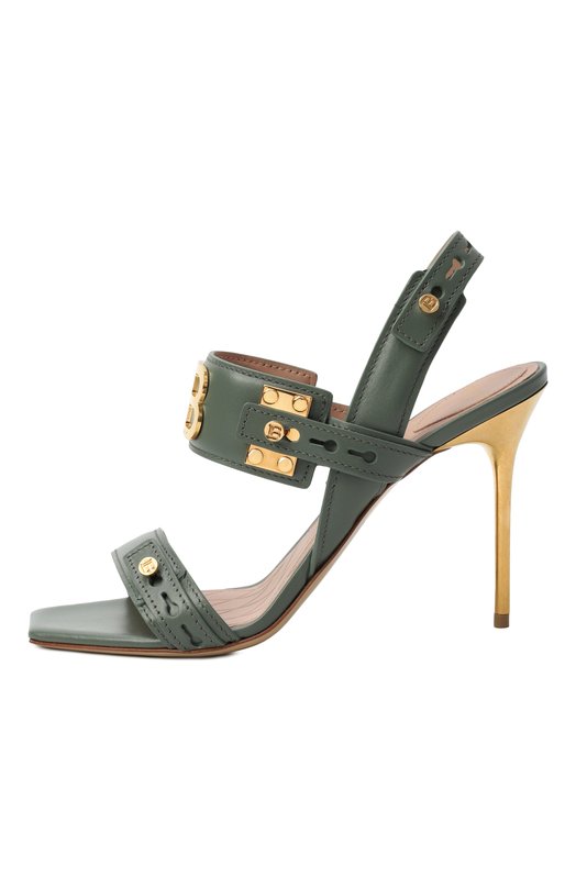 Кожаные босоножки B-Buzz 95 Balmain EN1UH086/LVIT Зелёный  EN1UH086/LVIT Фото 4