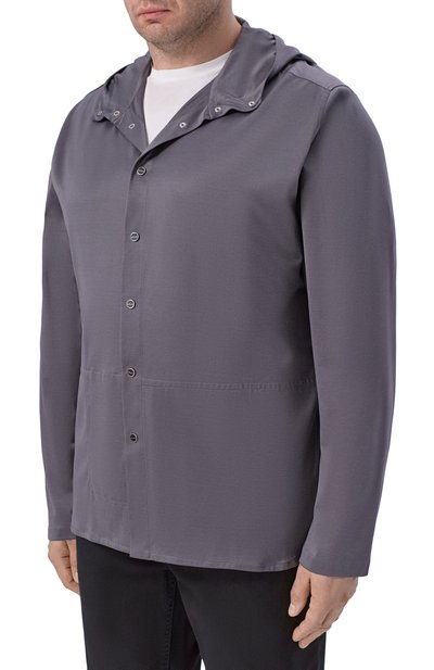Хлопковая рубашка KITON темно-серого цвета по цене 89950 руб., арт. UMCPETEH09665, фото 3 Хлопковая рубашка KITON, арт. UMCPETEH09665, фото 3