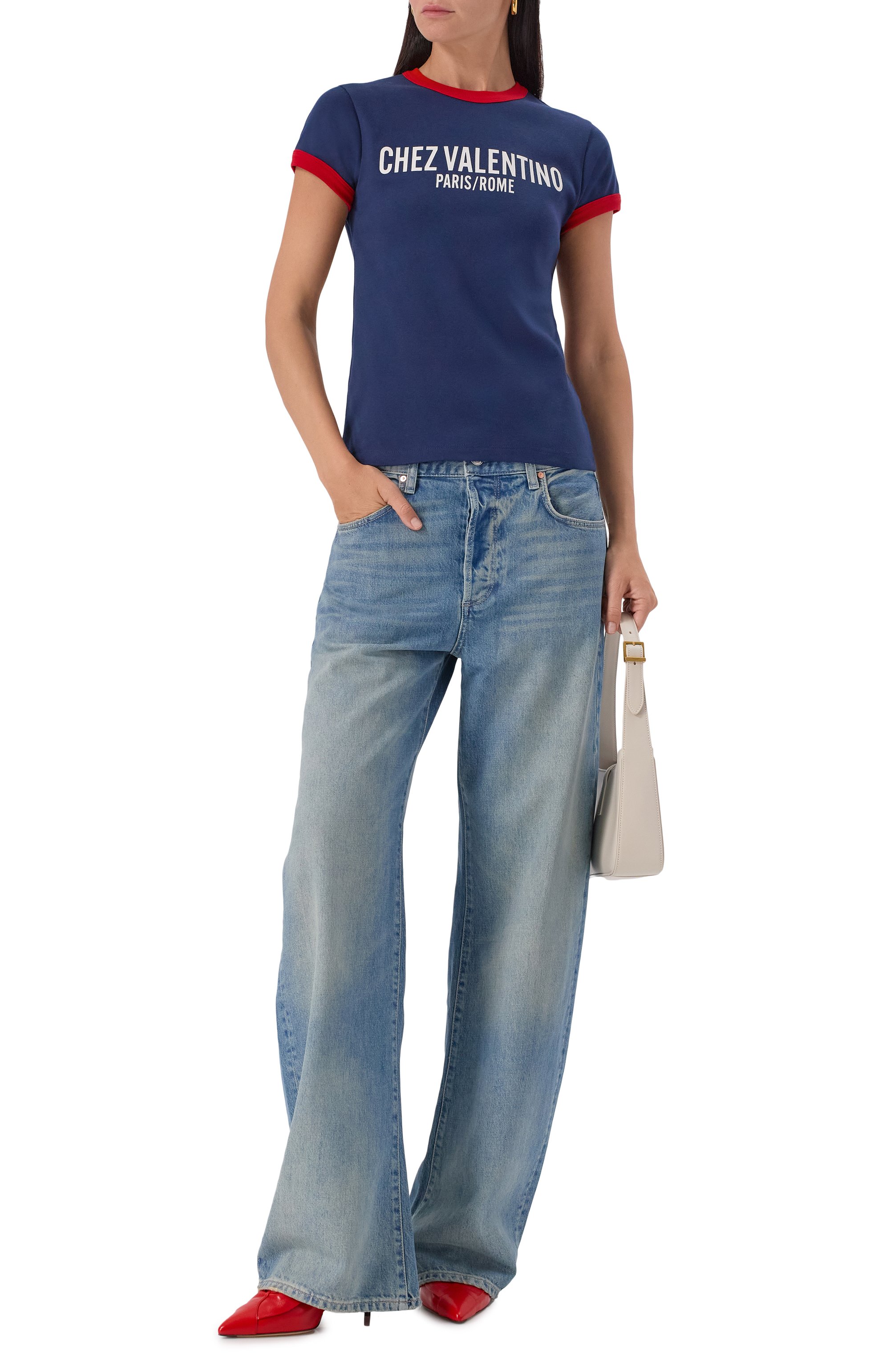 Хлопковая футболка VALENTINO, арт. 7B3MG24D/970, фото 2