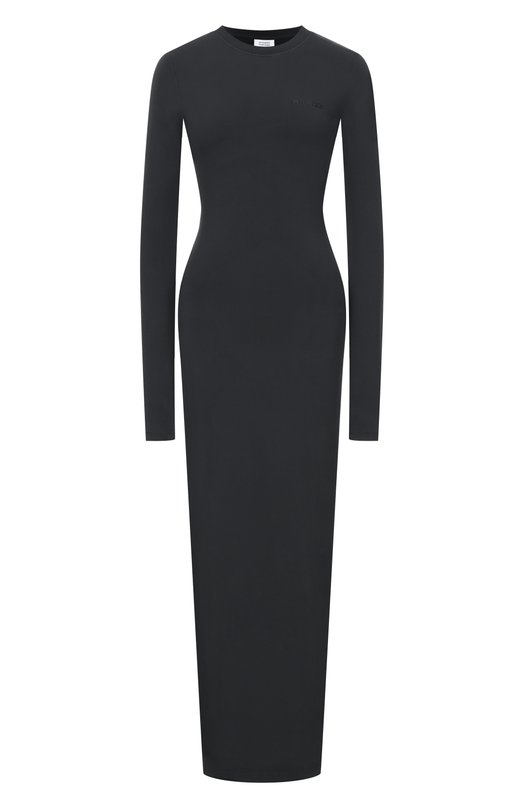 Хлопковое платье VETEMENTS WE76DR540B/1200 STRETCH JERSEY Чёрный WE76DR540B/1200 STRETCH JERSEY