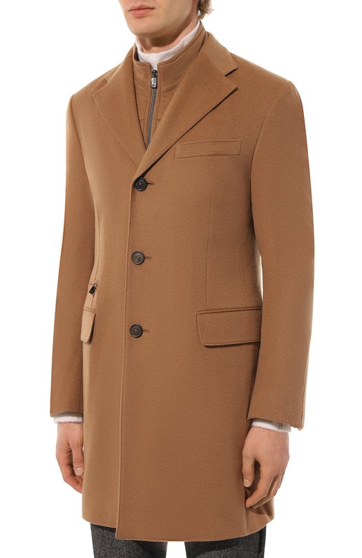 Шерстяное пальто Corneliani 941508-9412321 Бежевый  941508-9412321 Фото 3