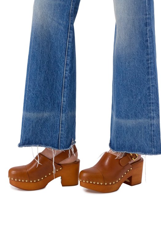 Кожаные сабо Jeanette Chloé CHC25U10VLT Коричневый  CHC25U10VLT Фото 2